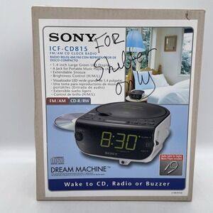 Sony Dream Machine ICF-CD815 Dual Alarm Clock Radio Stereo CD Player NEW IN BOX